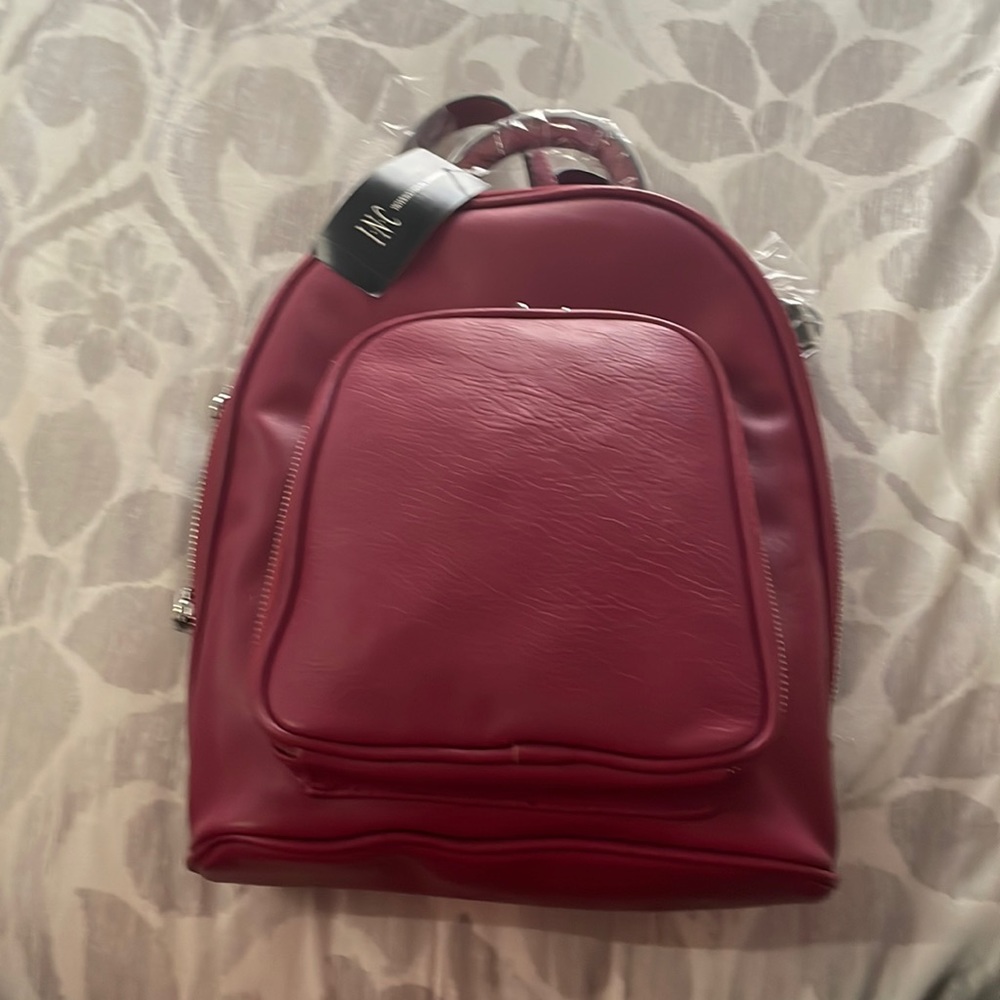 INC International Concepts Farahh Small Backpack Berry Colored